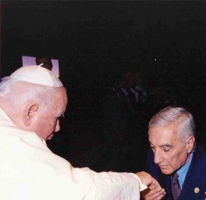 Horacio Calderón con Juan Pablo II