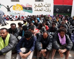 Libya. Migrants. Tripoli